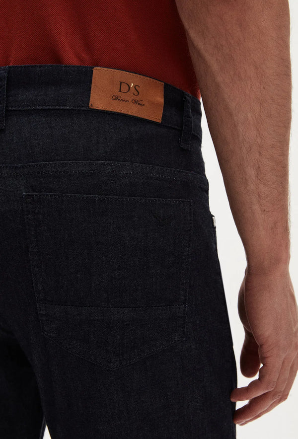 Ds Damat Slim Fit Navy Blue Denim Trousers
