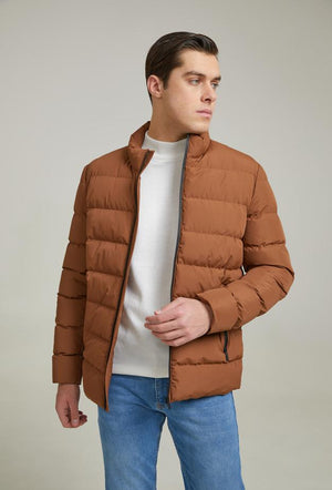 Twn Slim Fit Brown Jacket-D'S DAMAT ONLINE