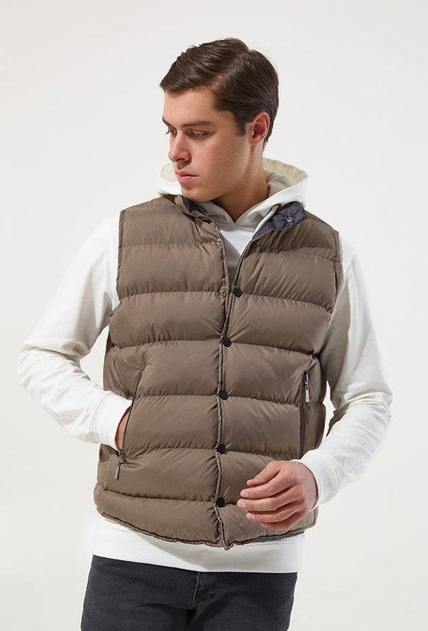 Twn Slim Fit Mink Plain Vest Coat-D'S DAMAT ONLINE
