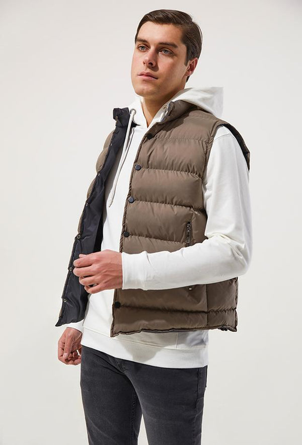 Twn Slim Fit Mink Plain Vest Coat-D'S DAMAT ONLINE