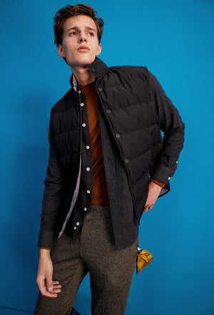 Twn Slim Fit Black Plain Out Wear Jacket-D'S DAMAT ONLINE