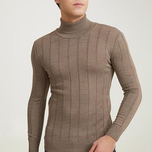 Ds Damat Slim Fit Biege Knitted Sweater-D'S DAMAT ONLINE