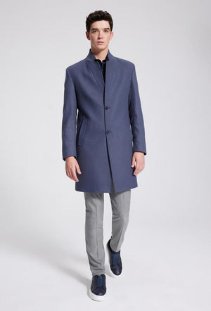 Twn Slim Fit Grey Coat-D'S DAMAT ONLINE