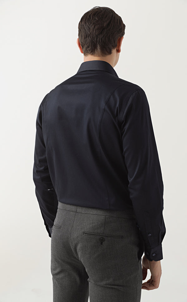 Ds Damat Shirt Slim Fit Navy Blue-D'S DAMAT ONLINE