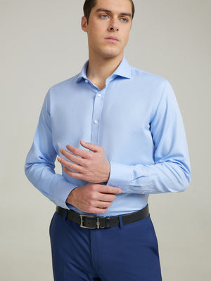 Ds Damat Shirt Slim Fit Light Blue-D'S DAMAT ONLINE