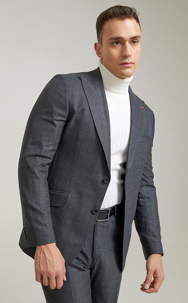 Ds Damat Slim Fit Grey Suit-D'S DAMAT ONLINE