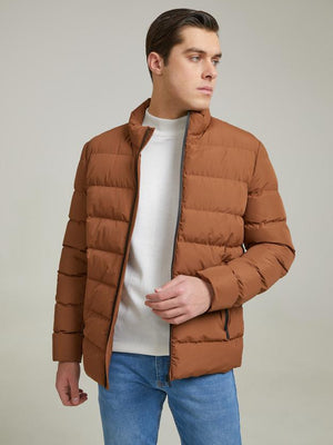 Twn Slim Fit Brown Jacket-D'S DAMAT ONLINE