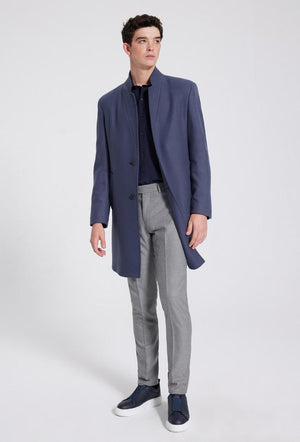 Twn Slim Fit Grey Coat-D'S DAMAT ONLINE