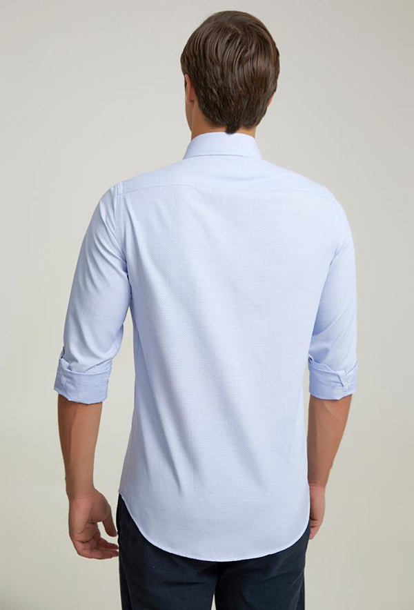 Ds Damat Slim Fit Blue Shirt-D'S DAMAT ONLINE
