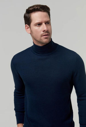 Ds Damat Regular Fit Knitted Sweater Indigo-D'S DAMAT ONLINE