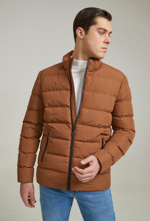 Twn Slim Fit Brown Jacket-D'S DAMAT ONLINE